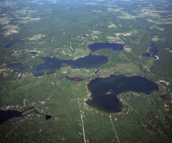 Lake Mecosta, Round Lake & Blue Lake in Mecosta County, Michigan